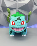 Figura Bulbasaur Estilo Tejido a Mano Impreso en 3D